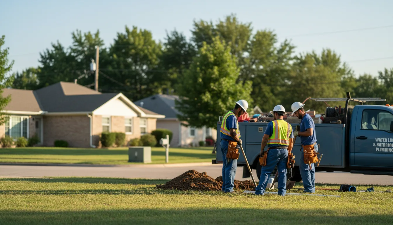 Residential water line and bathroom plumbing service in Wabash, AR